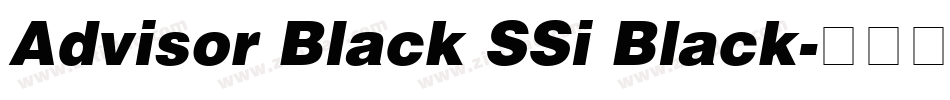 Advisor Black SSi Black字体转换